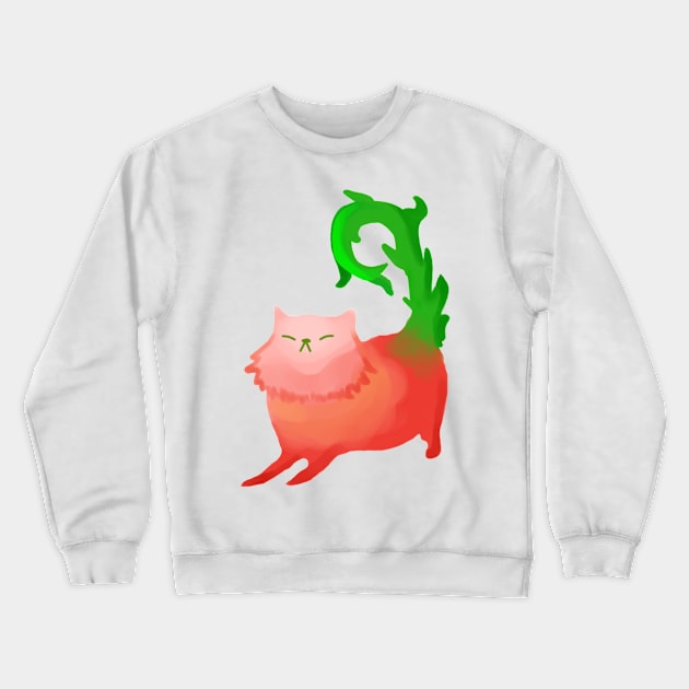 Pinky Cute Kitten Crewneck Sweatshirt by felalfians